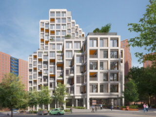 Sol on Park building facade rendering